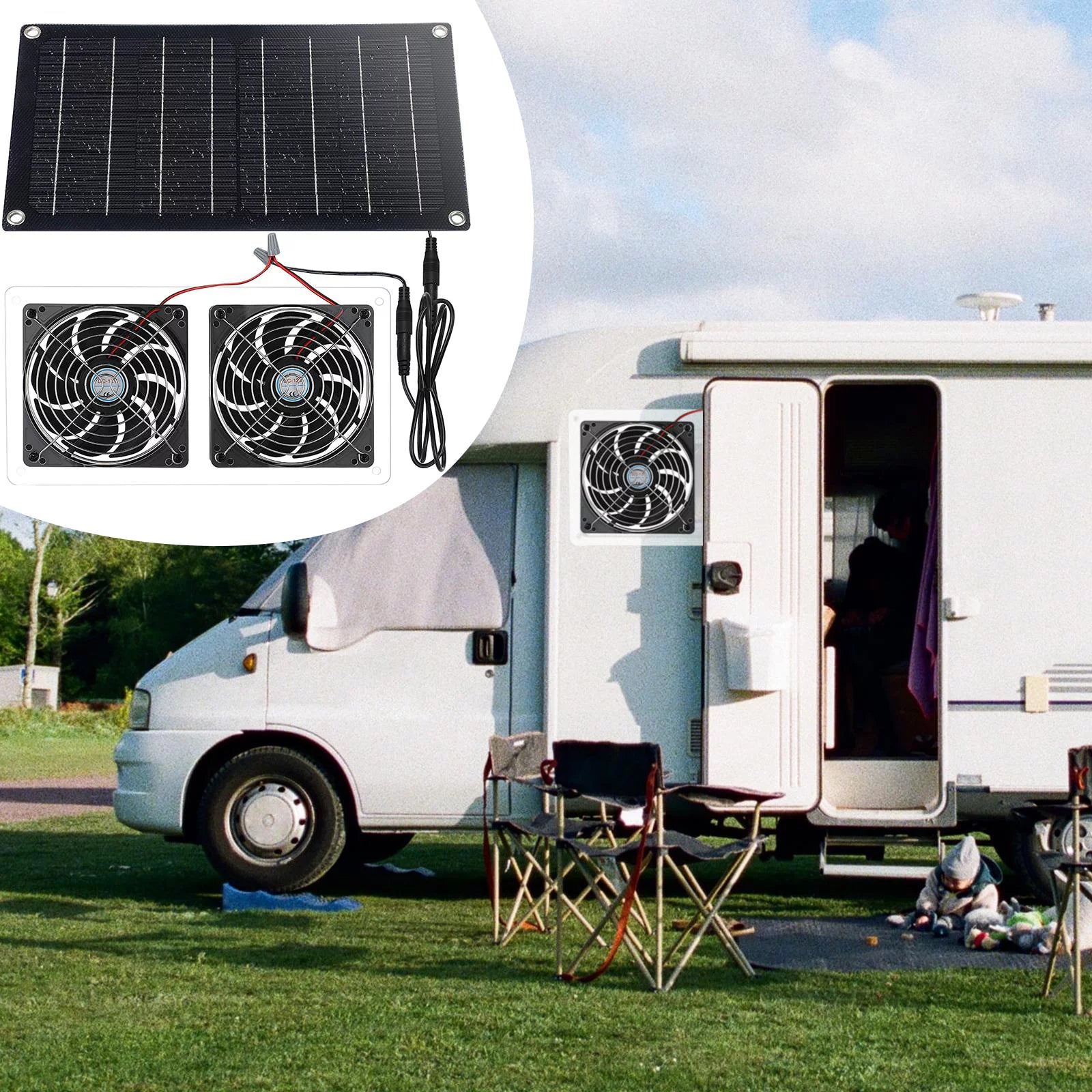 Solar Exhaust Fan for Chicken Coop Greenhouse T2175