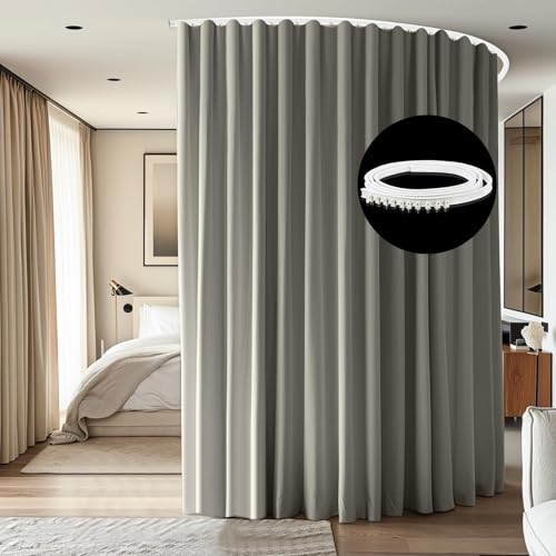 Room Divider Curtain Track Set, Blackout Panel, 8.3ft Wide A844312