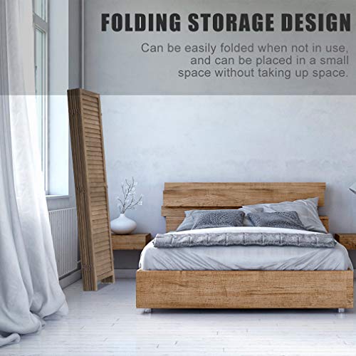6 Panel Wood Room Divider Privacy Screen Freestanding White U13428