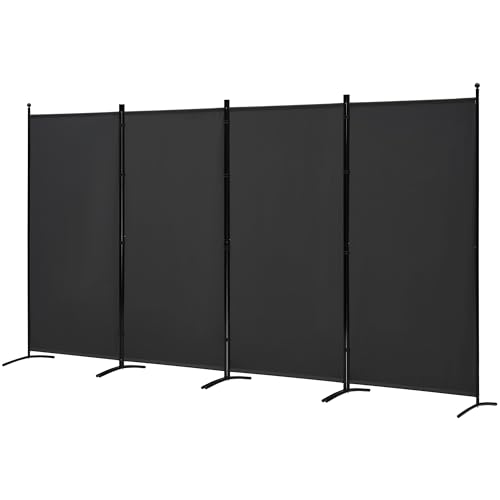 3 Panel Room Divider Folding Partition Privacy Screens, Freestanding Fabric Panel, 102" W x 71" H S7520