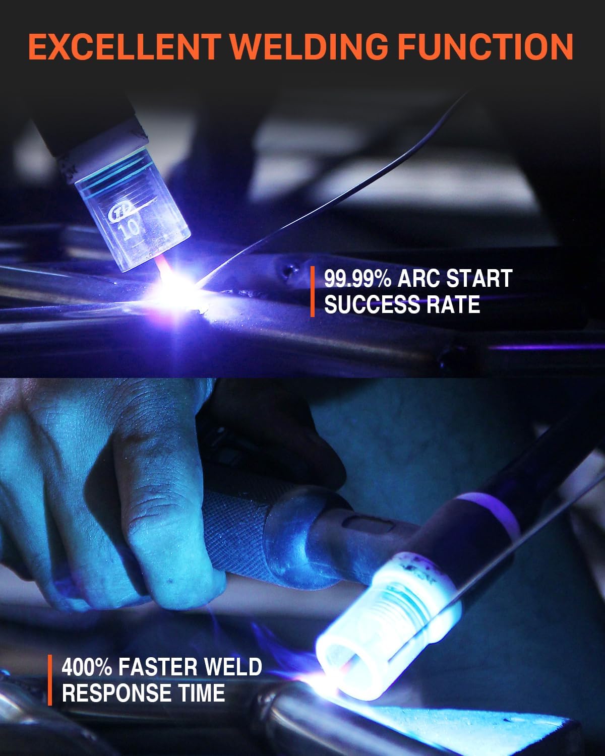 200Amp AC/DC TIG Welder with Pulse, 4 in 1 Multiprocess, Dual Voltage 110V/220V V834156