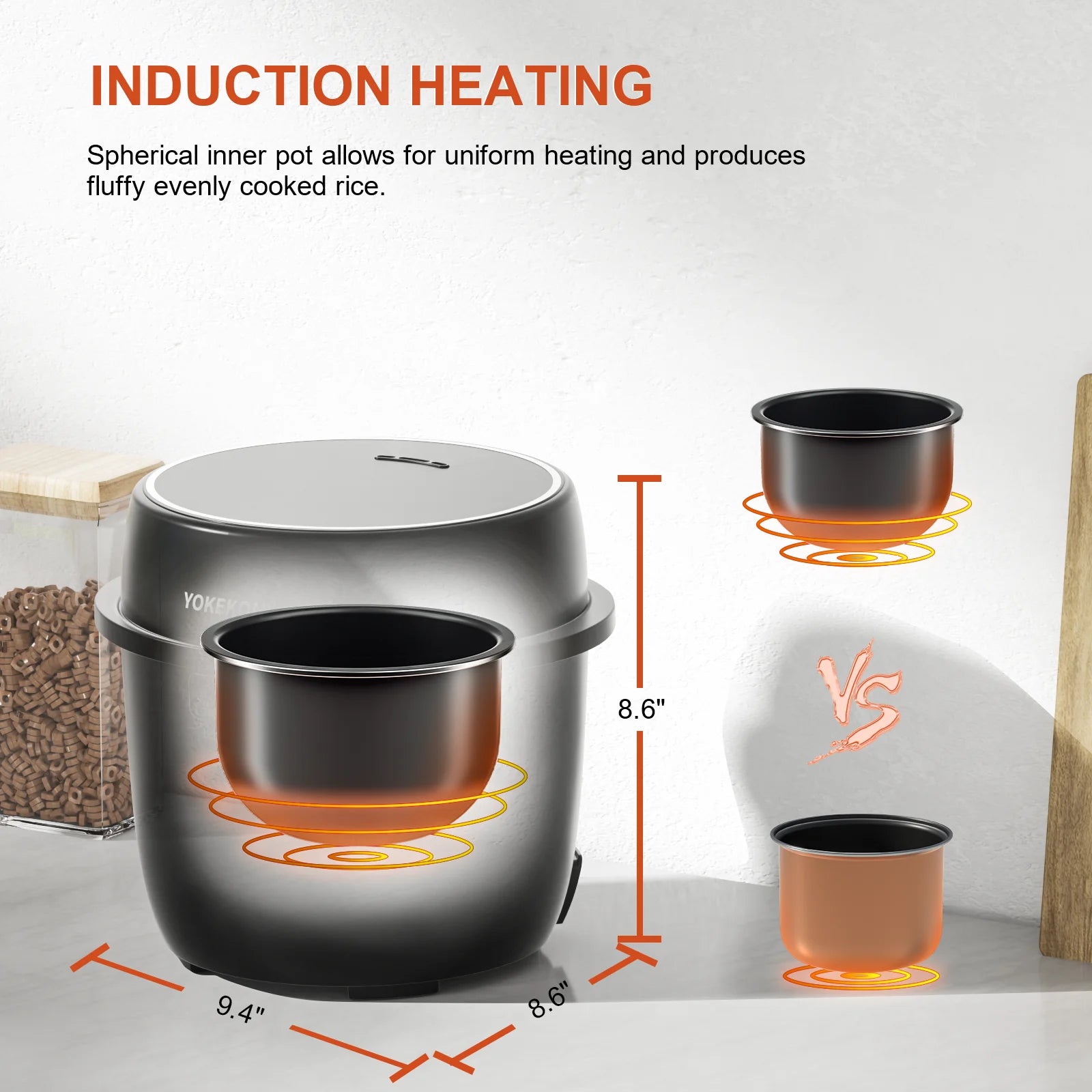 3-Cup Rice Cooker with Steamer and Delay Timer U316418