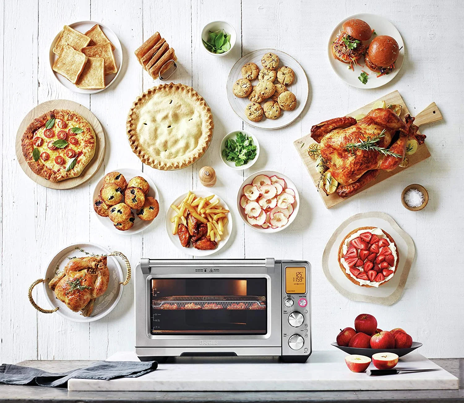 Air Fryer Oven with Brushed Stainless Steel Finish T34890