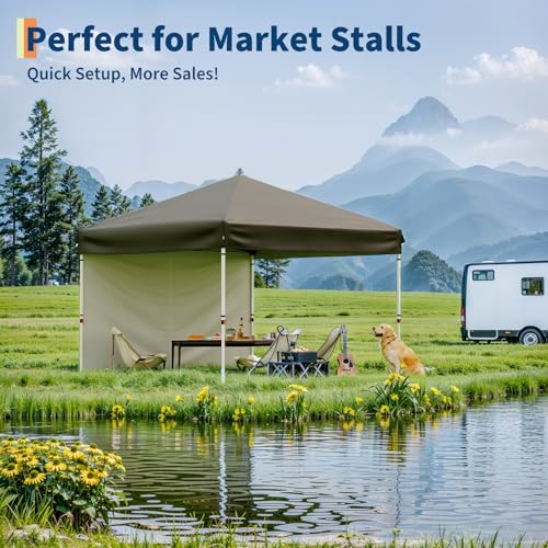 Pop Up Canopy Tent with Roller Bag, Adjustable Height U660