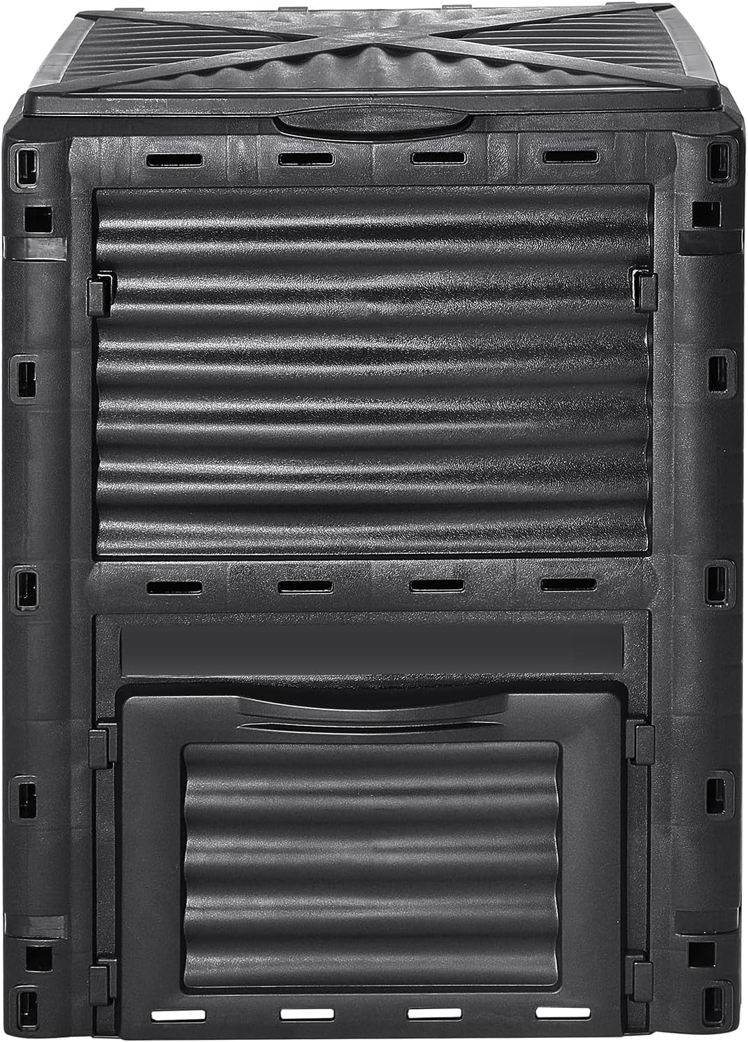 Garden Compost Bin 80 Gallon, BPA Free Composter, Outdoor Composting Bin with Top Lid and Bottom Door A75916