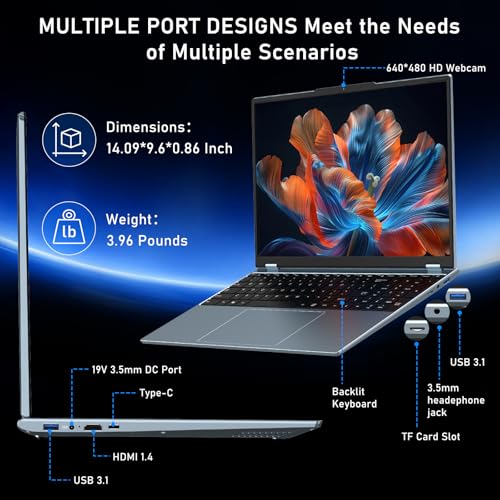 16 Inch Gaming Laptop, 32GB RAM 1TB SSD, FHD Display Y138637
