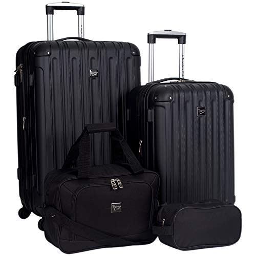 Hardside Luggage 4-Piece Set, Black D65508