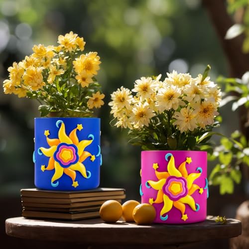 Colorful Planters with Drainage for Indoor Plants H32849
