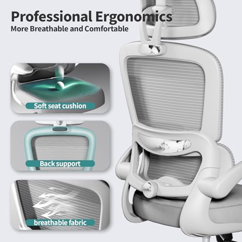 Ergonomic Mesh Office Chair with Wheels, High Back, 330 LBS Capacity A84765