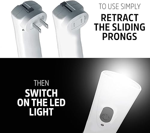 LED Rechargeable Plug-in Flashlights for Emergency Survival Kits, White, 6 Count R55827