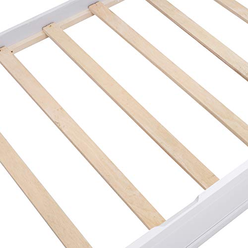 Twin Over Full Bunk Bed with Slide and Stairs for Kids I642