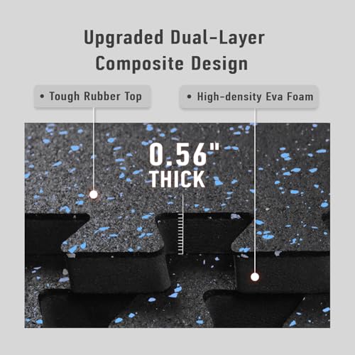 Interlocking Exercise Mat Tiles for Home Gym Flooring O80957