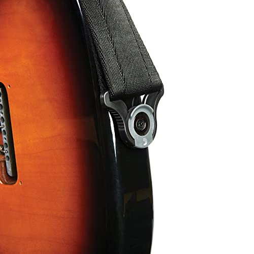 Auto Lock Guitar Strap - Leather - 2.5" Width - Brown G184143