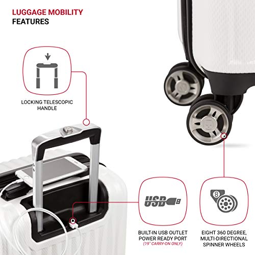 Expandable Hardside Luggage with Spinner Wheels and TSA Lock, Carry-On 19-Inch X51908