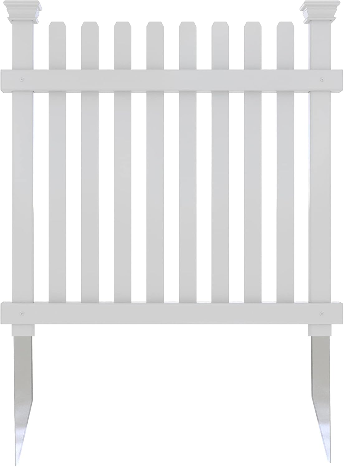 Outdoor No Dig Garden Fence with Vinyl Gate Kit M98783