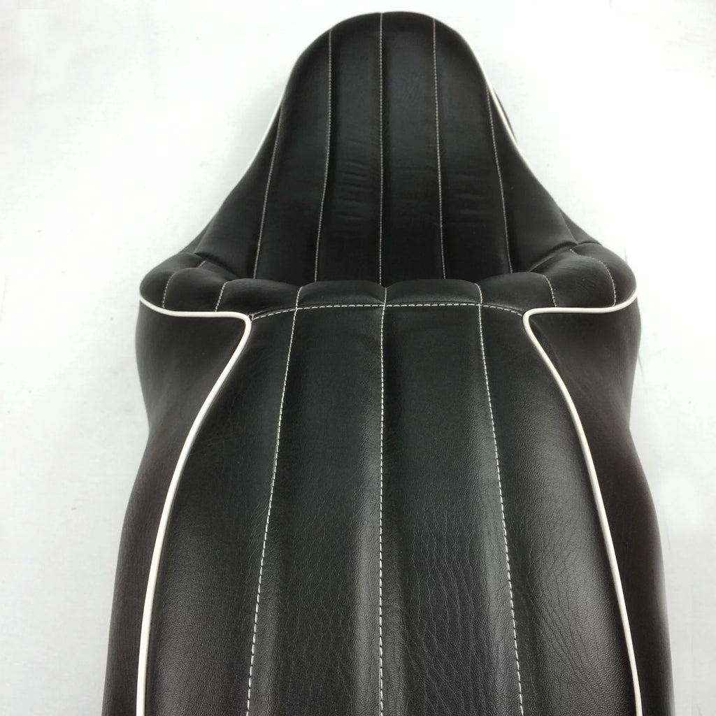 Motorcycle 2-up Leather Seat with Vertical Stripes Z3586