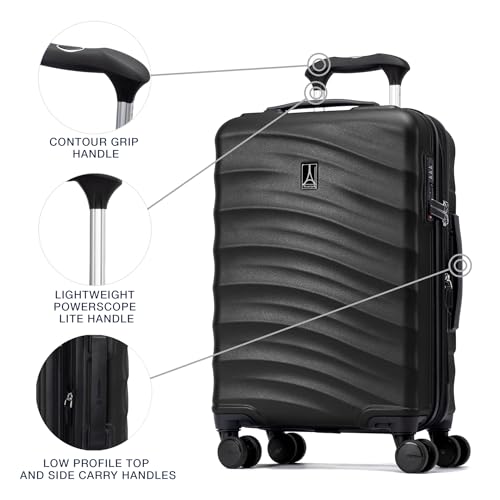 Hardside Expandable Carry-On Luggage with 8 Spinner Wheels and TSA Lock Q7052