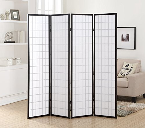 4 Panel Shoji Room Divider Screen, Natural C5775