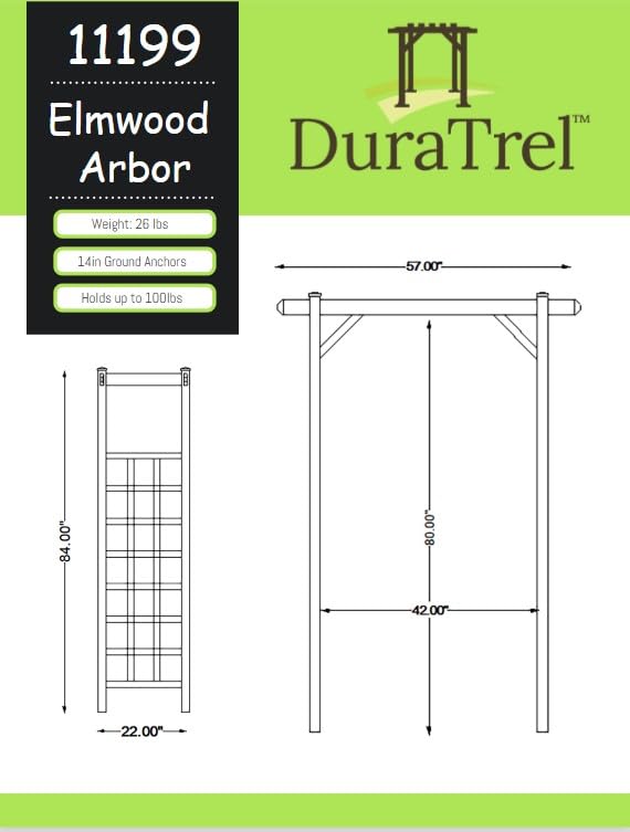 PVC Patio Garden Arch with Lattice Trellis for Climbing Plants V650