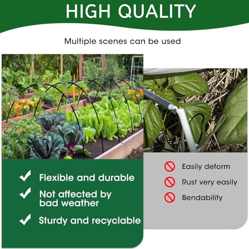 Greenhouse Hoops for Raised Beds 4.3FT Garden Hoops for Row Cover B276