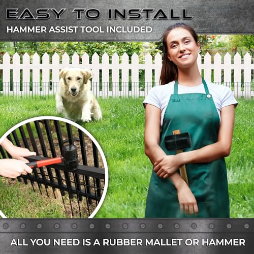 Dog Digging Fence Barrier 5 Pack Black 24in x 15in H51269