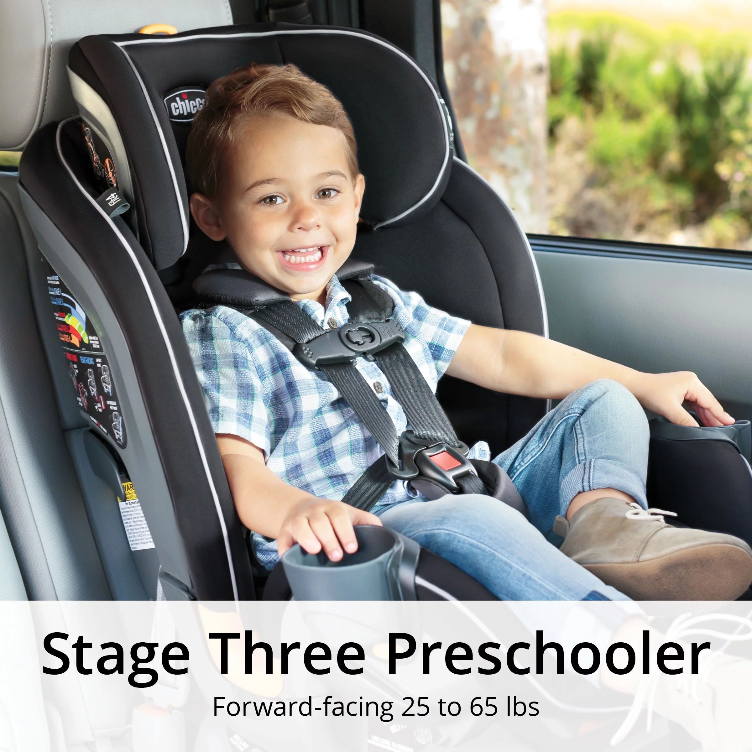 4-in-1 Convertible Car Seat, Navy/Purple Y1822