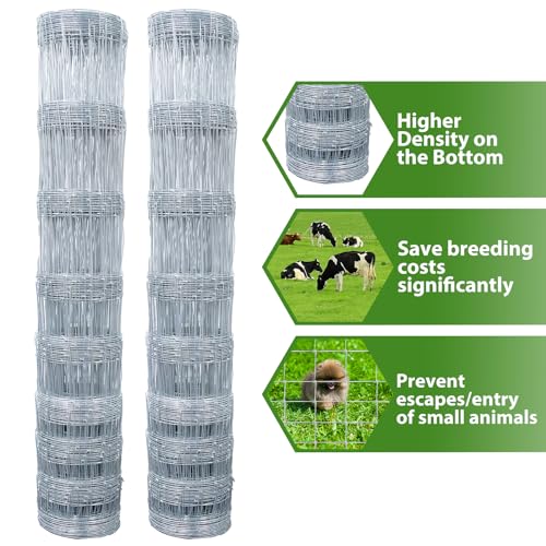 Farm Wire Fencing 4×164ft Galvanized Cattle Panel for Livestock A993945