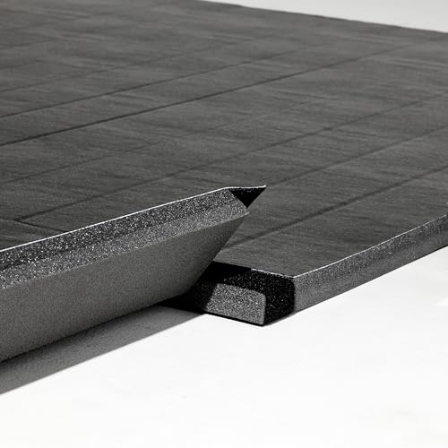 10'x10'x1.25" Wrestling Mat, Black, Home Workouts L77477