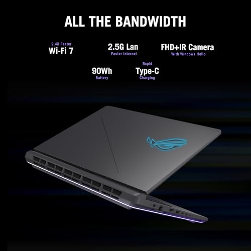 Gaming Laptop, 16” FHD+ 165Hz Display, RTX 5060, Core i7, 16GB DDR5, 1TB SSD, Wi-Fi 7, Windows 11 Home W4772