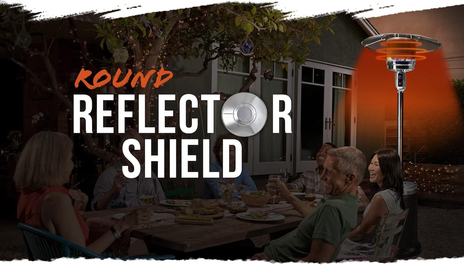 Patio Heater Weatherproof Aluminum Reflector Shield H84096