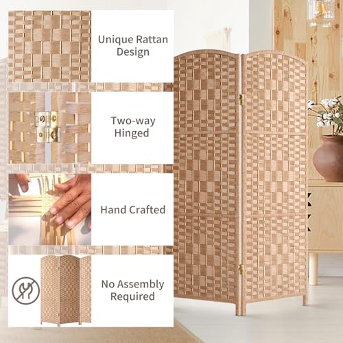 3 Panel Folding Room Divider, Dark Mocha Privacy Screen K453