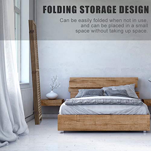 6 Panel Wood Room Divider Privacy Screen Freestanding White U13428