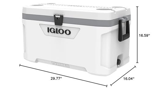 Insulated Portable Hard Side Cooler Ice Chest for Fishing Camping Boating A767409