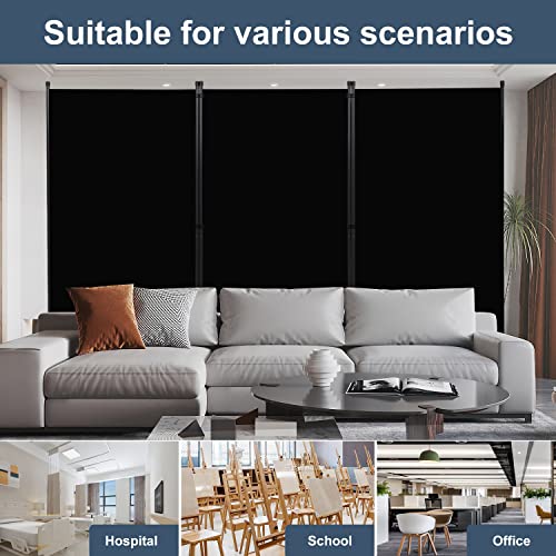 Room Divider 6ft 3 Panel Portable Fabric Partition Screen D7135