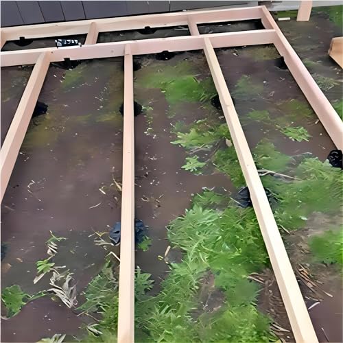Adjustable Deck Support Pedestal for Floating Deck Platform, Height 1-3/16" to 2-3/8", Black, 12-Pack N44768