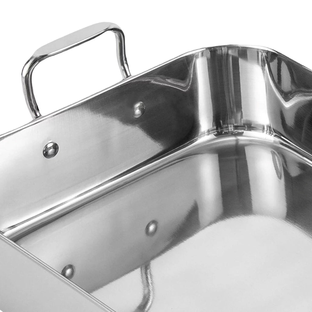 Stainless Steel Roasting Pan with Nonstick Rack, 16.5" x 12" I494