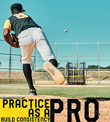 Baseball Softball Pitching Target Net with Strike Zone, Portable with Carry Bag C2748