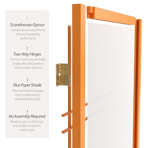 6 Panel Honey Room Divider D80902
