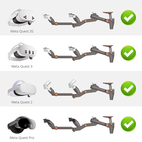 VR Gunstock for Quest 2 3 3S Pro – Adjustable FPS Controller Accessories with Magnetic Attachment N174248