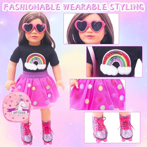 18 Inch Doll Travel Set with Suitcase, Dress, and Accessories B481