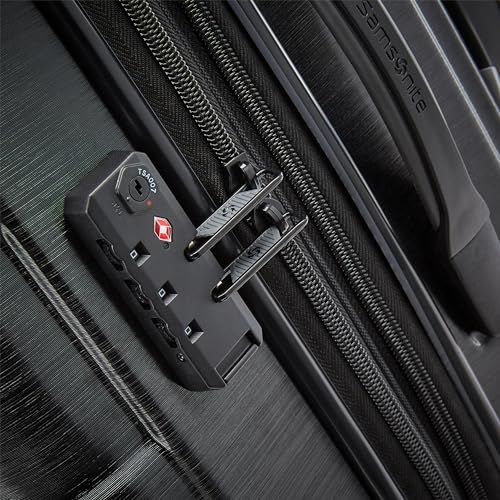 Hardside Expandable Carry-On Luggage with Spinner Wheels, Black, 20-Inch O253
