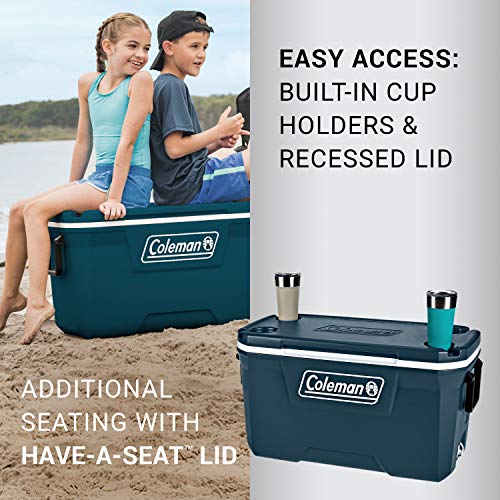 Insulated Portable Hard Cooler, Leak-Resistant, Keeps Ice up to 5 Days N135