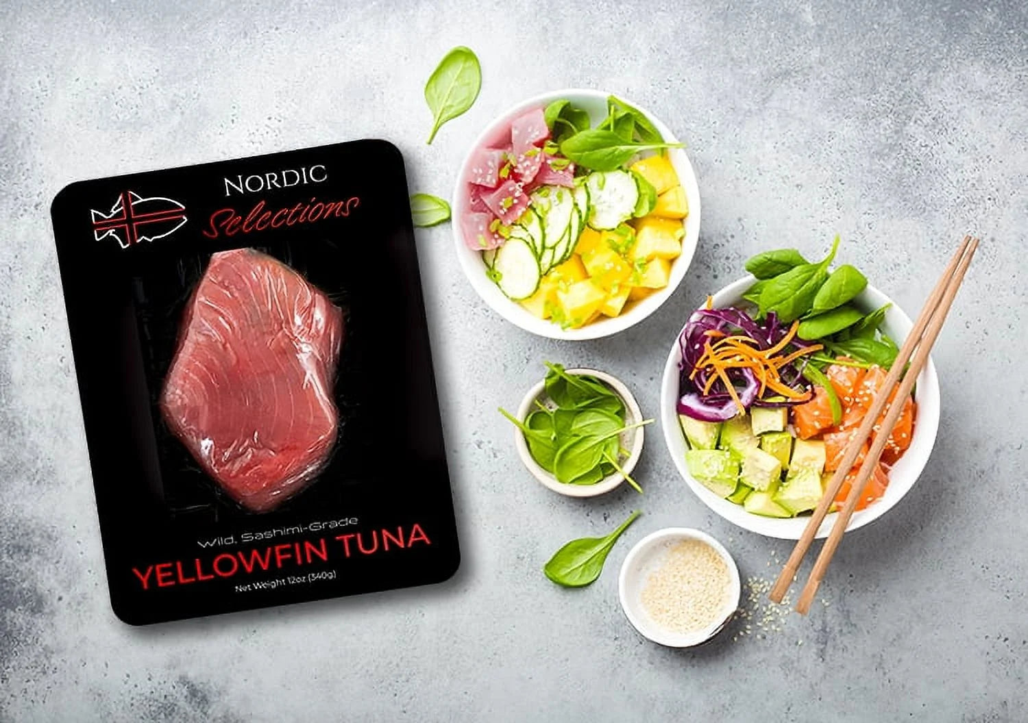 Wild Caught Yellowfin Tuna Steaks, 12oz Portion S323512