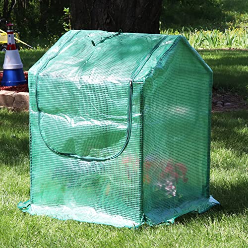 Outdoor Mini Greenhouse Tent with Steel Frame I875789